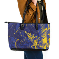 Bosnia And Herzegovina Leather Tote Bag Fierce Dragon Heritage
