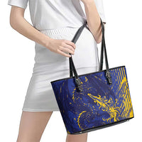 Bosnia And Herzegovina Leather Tote Bag Fierce Dragon Heritage