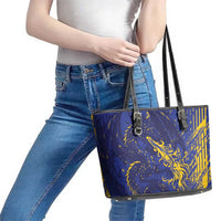 Bosnia And Herzegovina Leather Tote Bag Fierce Dragon Heritage