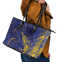 Bosnia And Herzegovina Leather Tote Bag Fierce Dragon Heritage