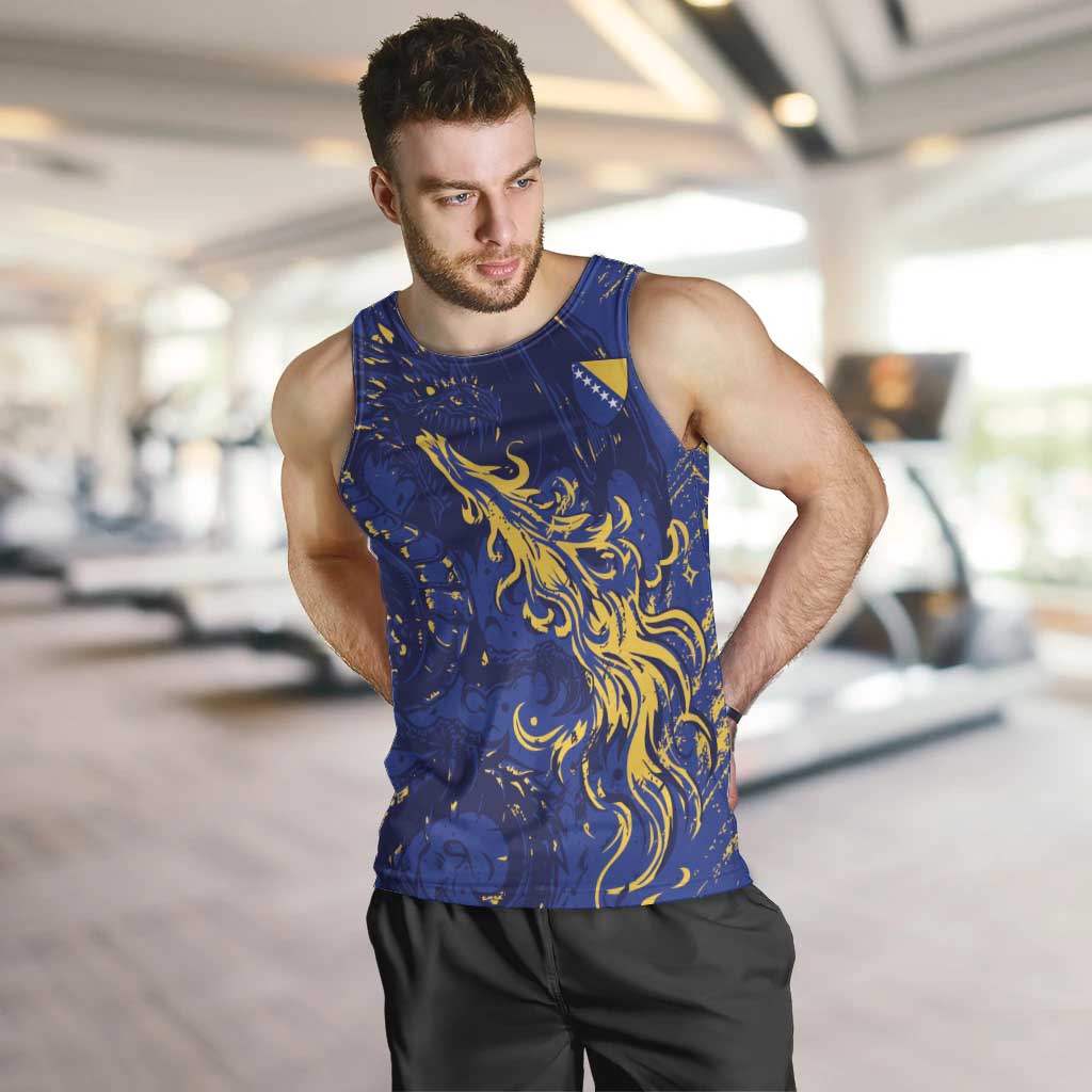 Bosnia And Herzegovina Men Tank Top Fierce Dragon Heritage