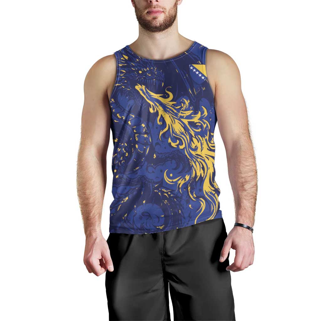 Bosnia And Herzegovina Men Tank Top Fierce Dragon Heritage