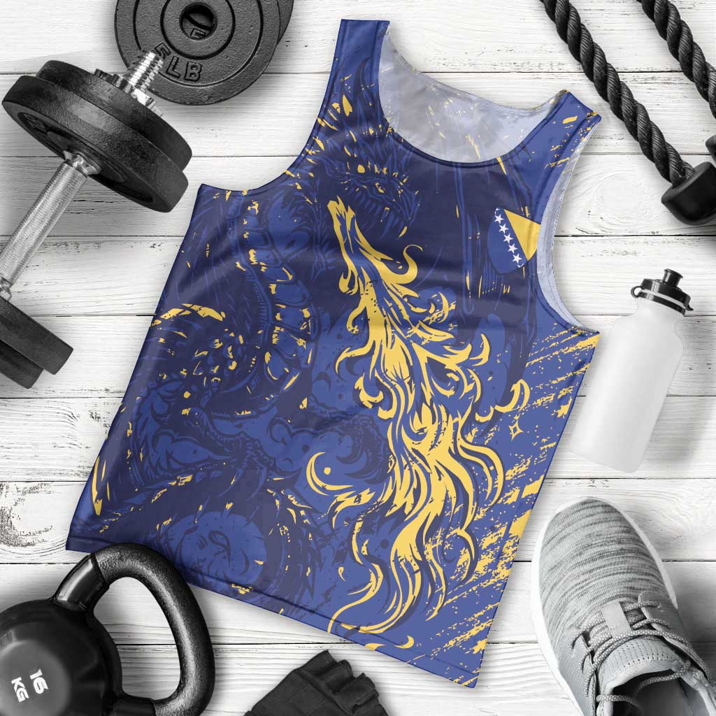 Bosnia And Herzegovina Men Tank Top Fierce Dragon Heritage