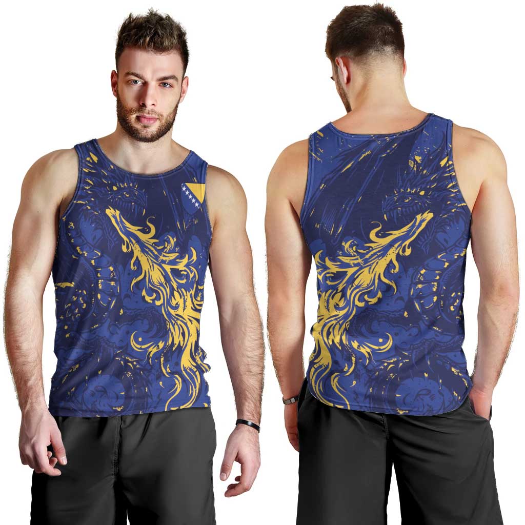 Bosnia And Herzegovina Men Tank Top Fierce Dragon Heritage