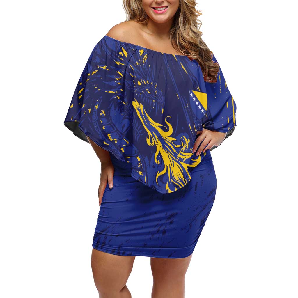 Bosnia And Herzegovina Off Shoulder Short Dress Fierce Dragon Heritage