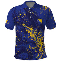 Bosnia And Herzegovina Polo Shirt Fierce Dragon Heritage