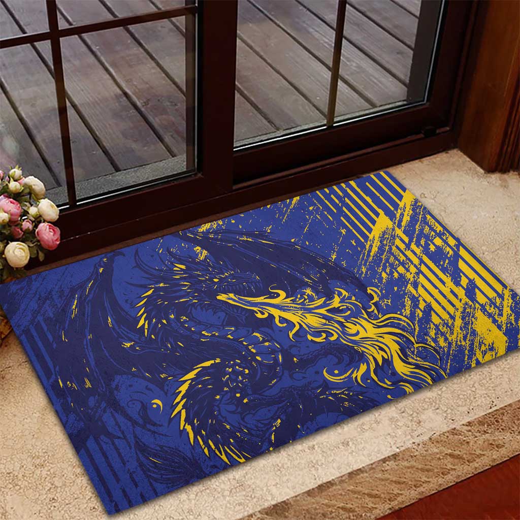 Bosnia And Herzegovina Rubber Doormat Fierce Dragon Heritage