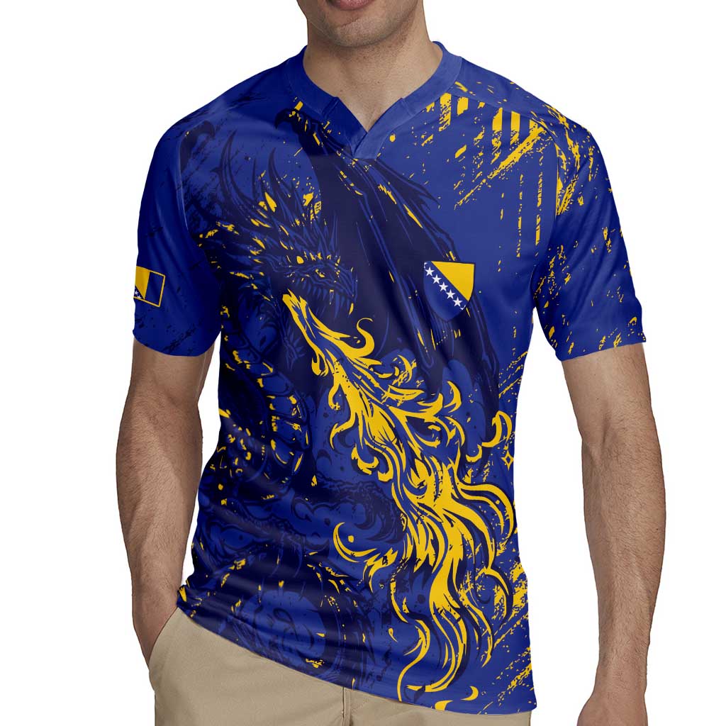 Bosnia And Herzegovina Rugby Jersey Fierce Dragon Heritage