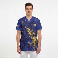 Bosnia And Herzegovina Scrub Top Fierce Dragon Heritage