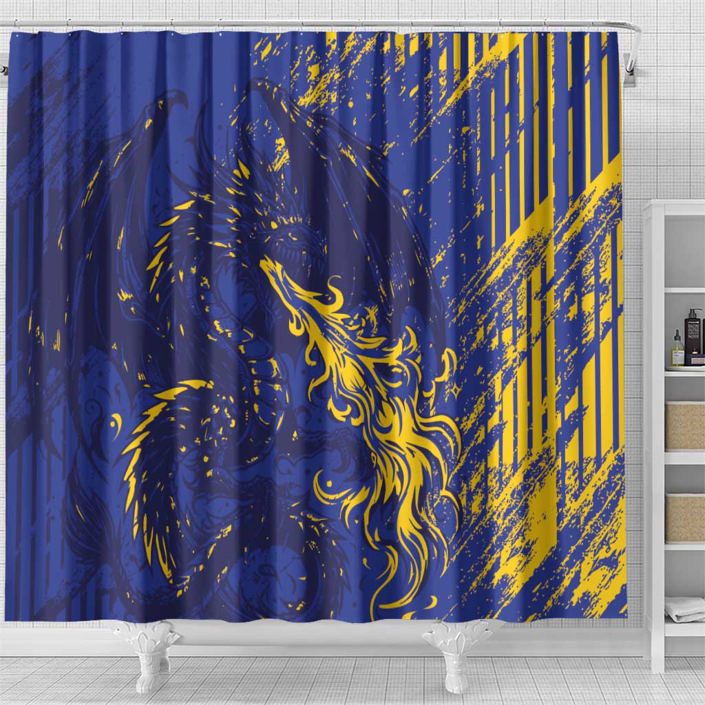 Bosnia And Herzegovina Shower Curtain Fierce Dragon Heritage
