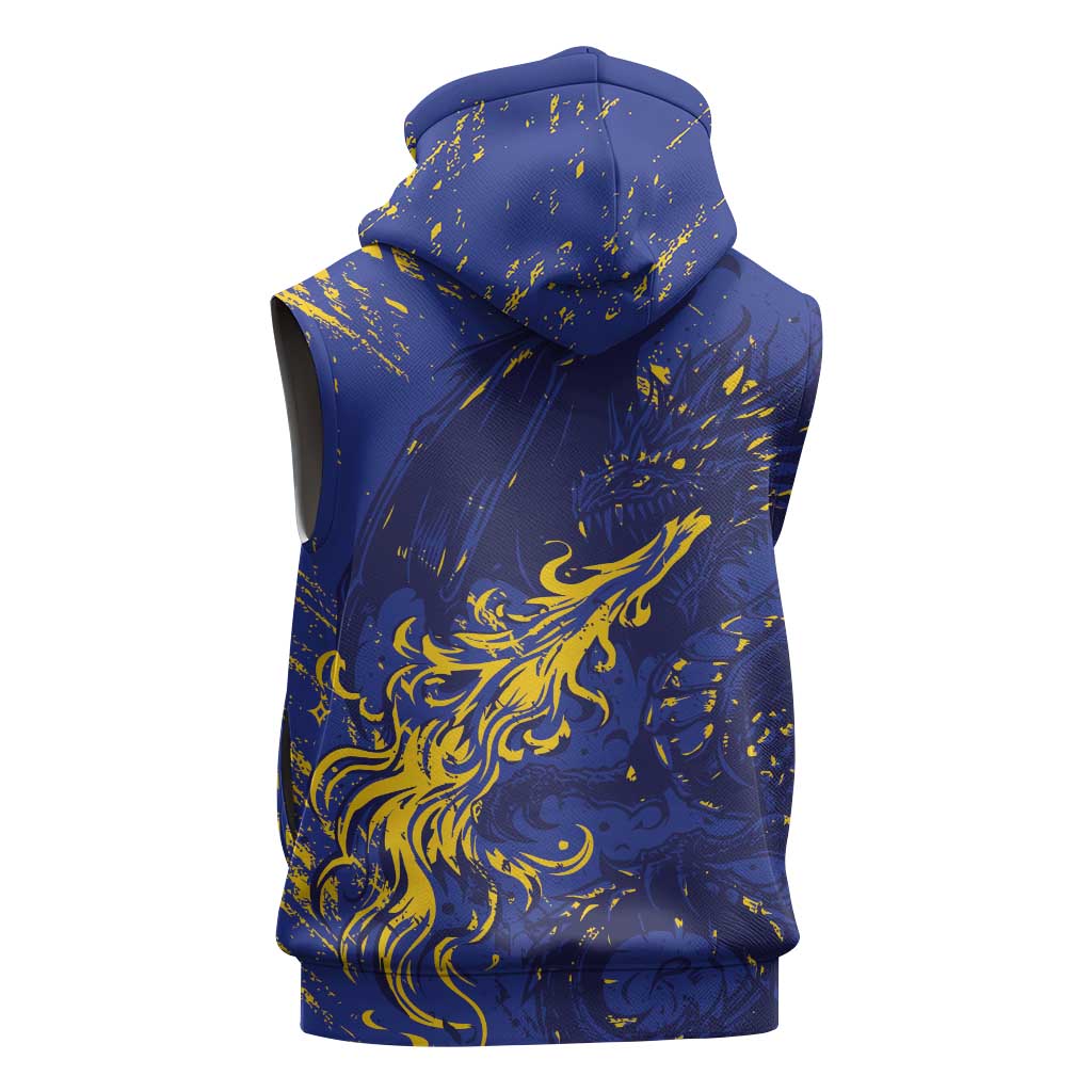 Bosnia And Herzegovina Sleeveless Hoodie Fierce Dragon Heritage