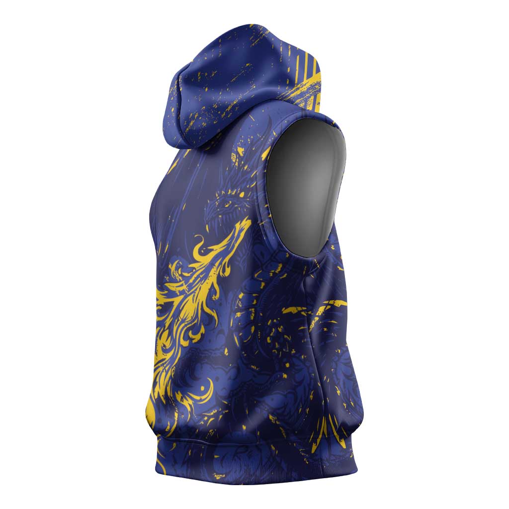 Bosnia And Herzegovina Sleeveless Hoodie Fierce Dragon Heritage