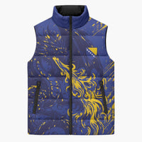 Bosnia And Herzegovina Sleeveless Puffer Jacket Fierce Dragon Heritage