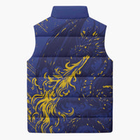 Bosnia And Herzegovina Sleeveless Puffer Jacket Fierce Dragon Heritage