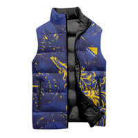 Bosnia And Herzegovina Sleeveless Puffer Jacket Fierce Dragon Heritage