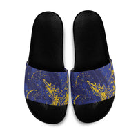 Bosnia And Herzegovina Slide Sandals Fierce Dragon Heritage