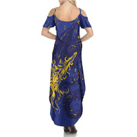 Bosnia And Herzegovina Summer Maxi Dress Fierce Dragon Heritage