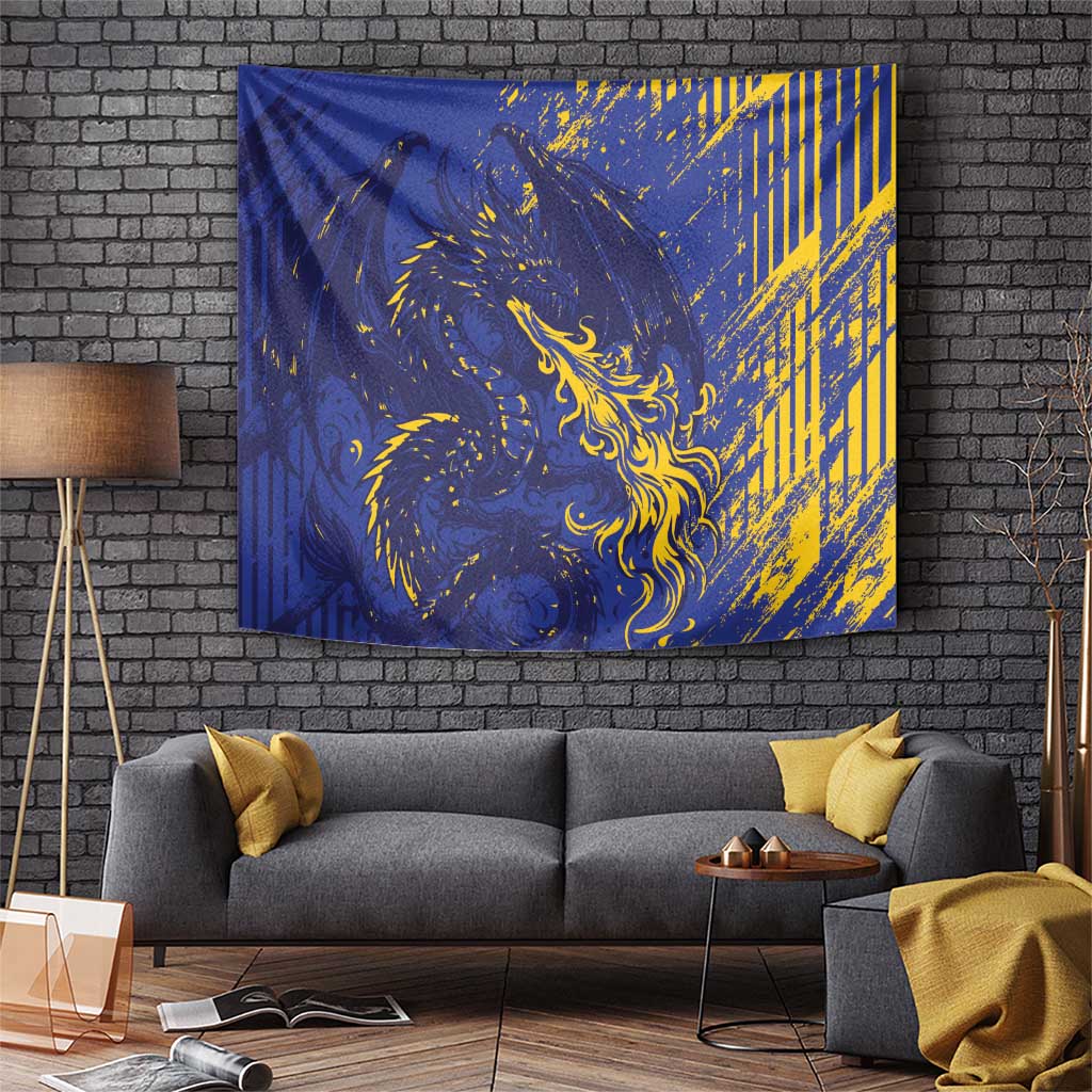 Bosnia And Herzegovina Tapestry Fierce Dragon Heritage