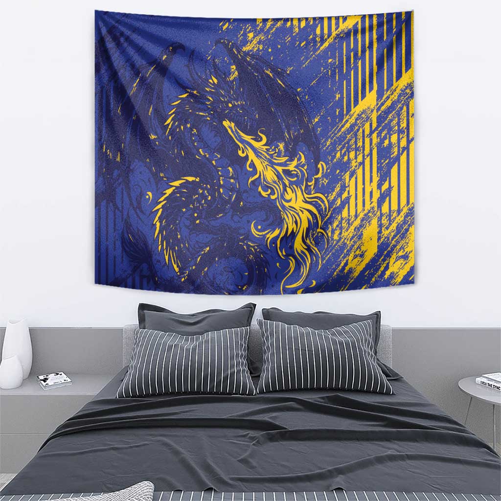 Bosnia And Herzegovina Tapestry Fierce Dragon Heritage