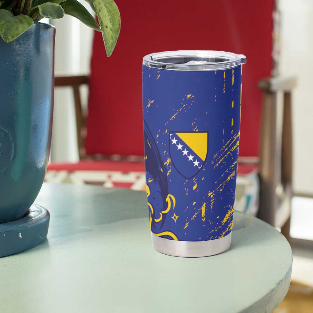 Bosnia And Herzegovina Tumbler Cup Fierce Dragon Heritage