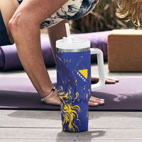 Bosnia And Herzegovina Tumbler With Handle Fierce Dragon Heritage