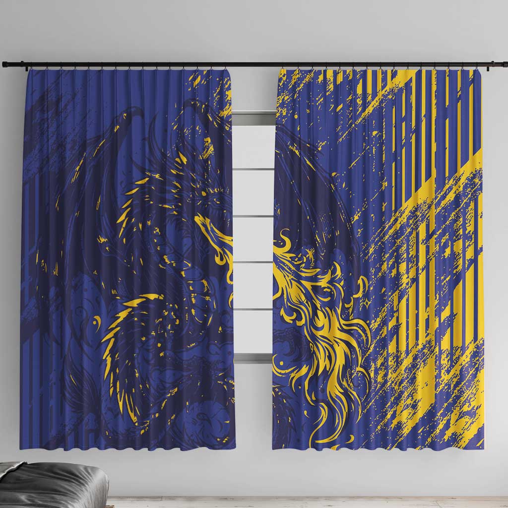 Bosnia And Herzegovina Window Curtain Fierce Dragon Heritage