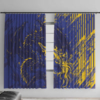 Bosnia And Herzegovina Window Curtain Fierce Dragon Heritage