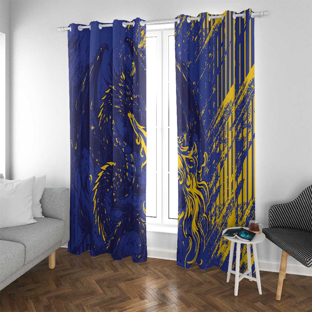 Bosnia And Herzegovina Window Curtain Fierce Dragon Heritage