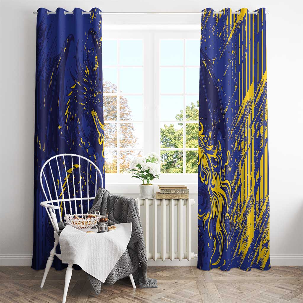 Bosnia And Herzegovina Window Curtain Fierce Dragon Heritage