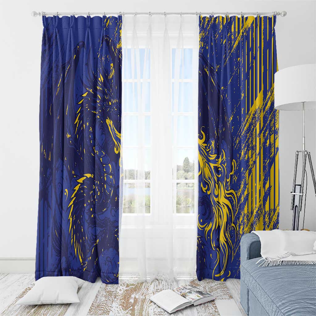 Bosnia And Herzegovina Window Curtain Fierce Dragon Heritage