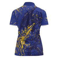 Bosnia And Herzegovina Women Polo Shirt Fierce Dragon Heritage