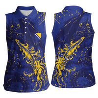 Bosnia And Herzegovina Women Sleeveless Polo Shirt Fierce Dragon Heritage