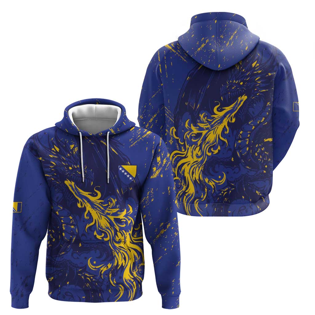 Bosnia And Herzegovina Zip Hoodie Fierce Dragon Heritage