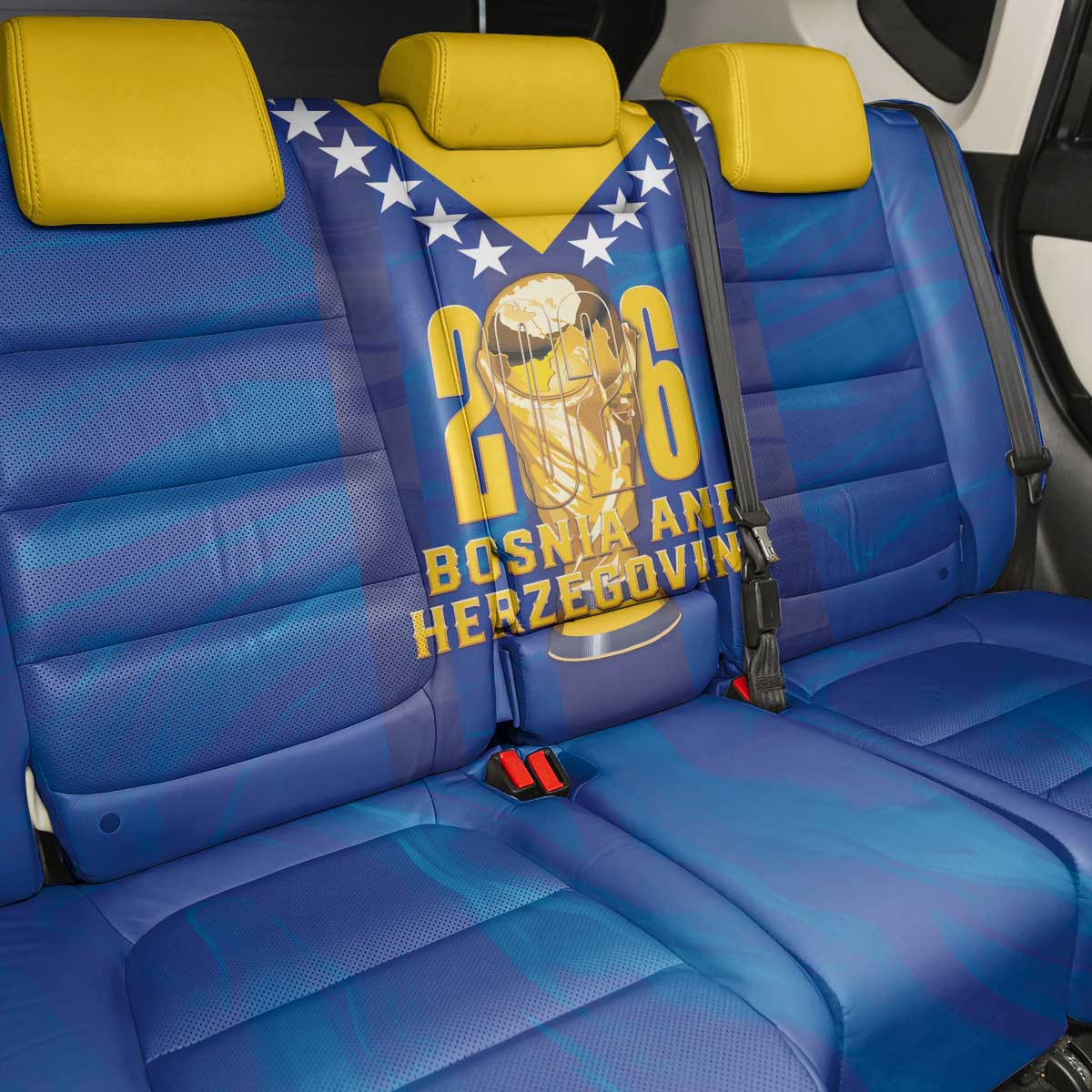 Football 2026 Bosnia And Herzegovina Back Car Seat Cover Trophy Style