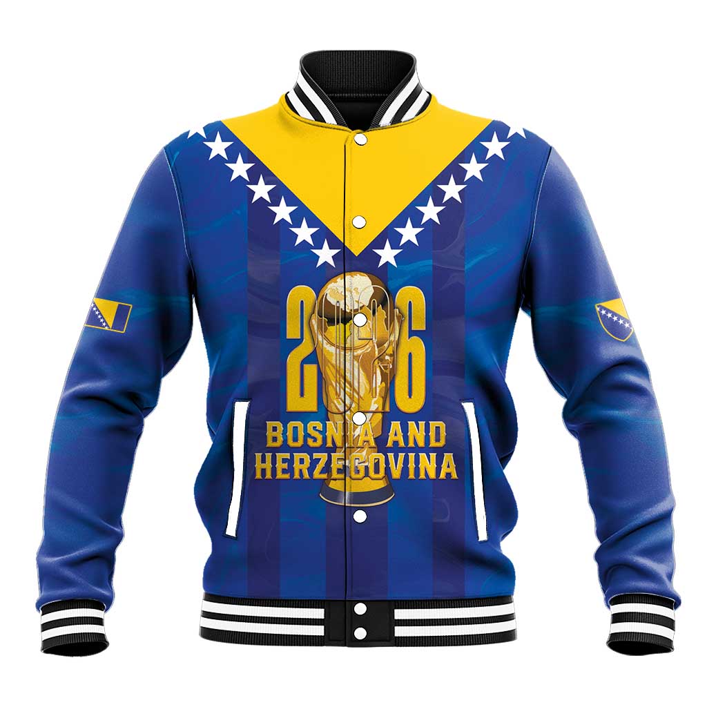 Custom Football 2026 Bosnia And Herzegovina Baseball Jacket Trophy Style