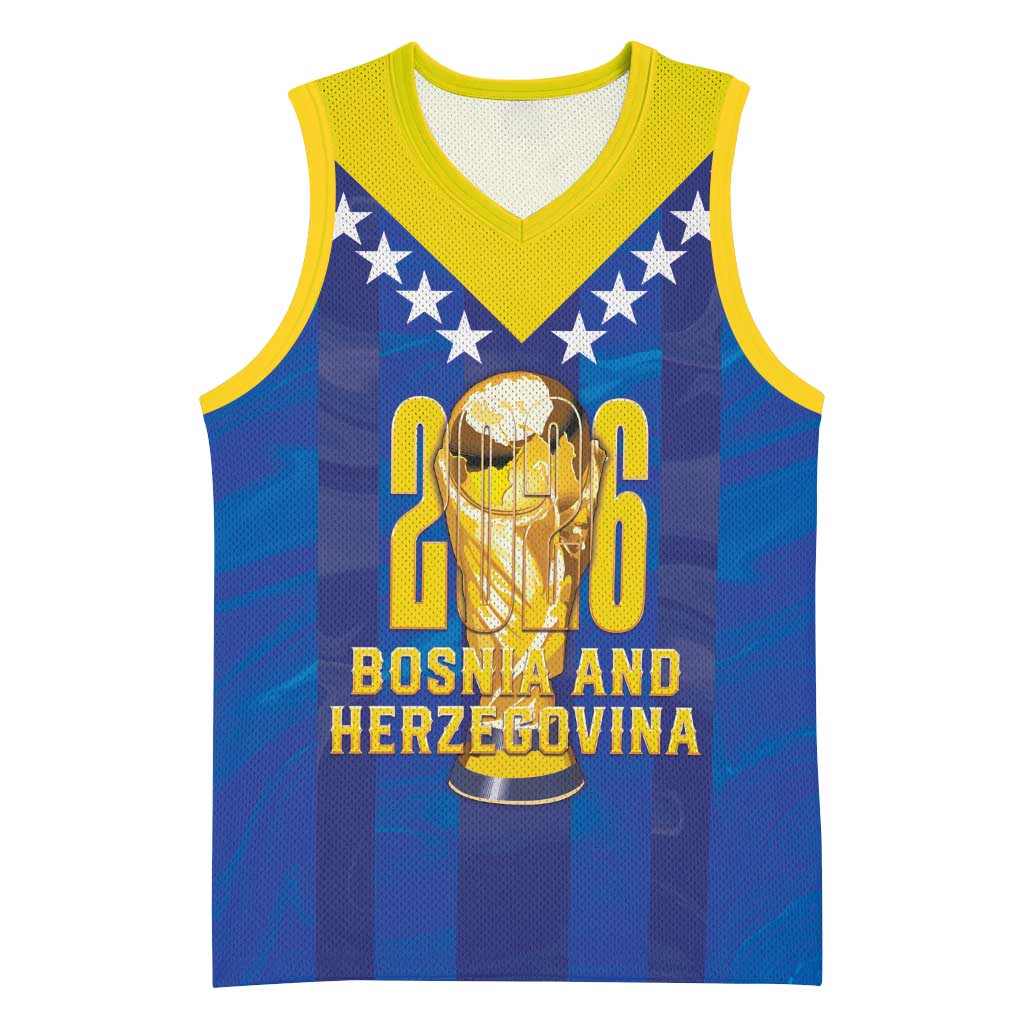 Custom Football 2026 Bosnia And Herzegovina Basketball Jersey Trophy Style
