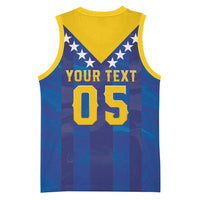 Custom Football 2026 Bosnia And Herzegovina Basketball Jersey Trophy Style