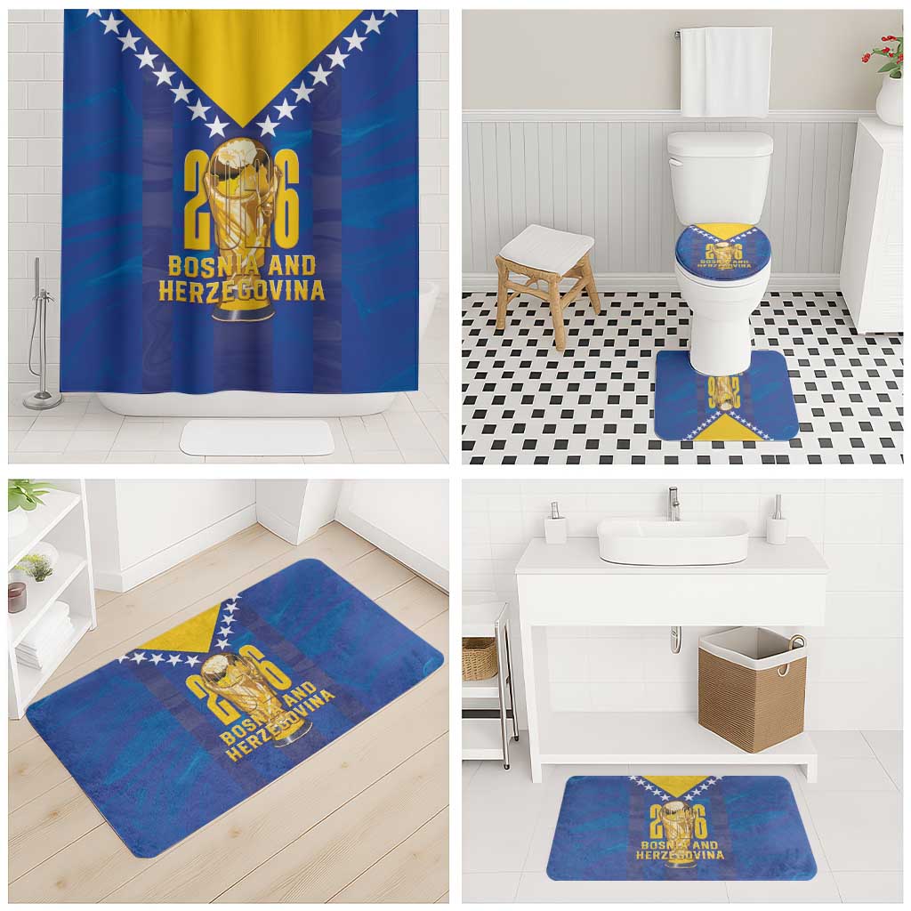 Football 2026 Bosnia And Herzegovina Bathroom Set Trophy Style