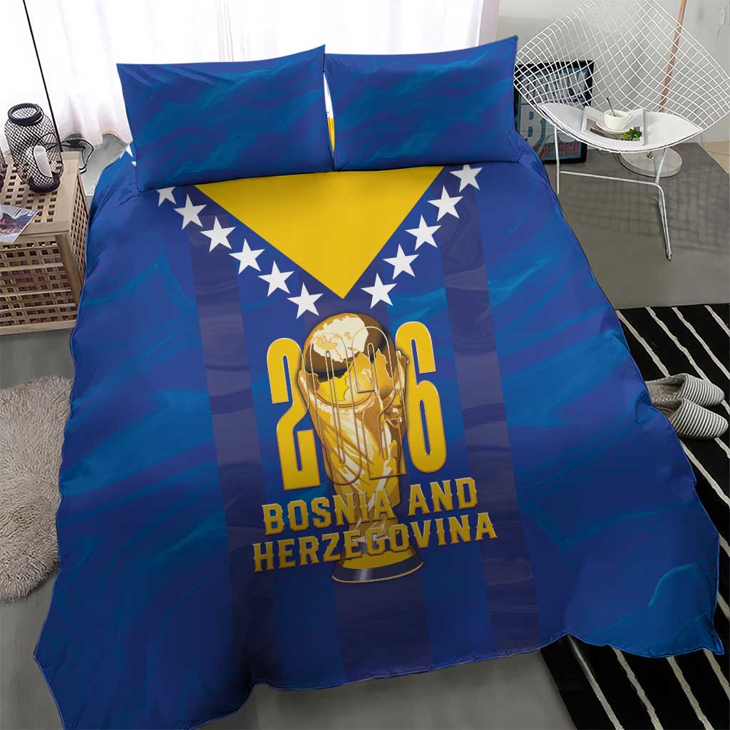 Football 2026 Bosnia And Herzegovina Bedding Set Trophy Style