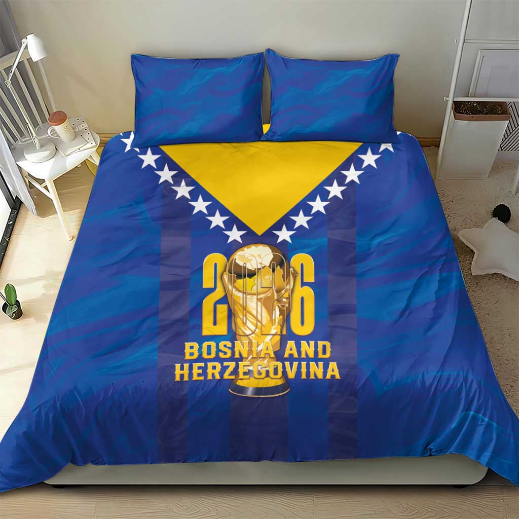 Football 2026 Bosnia And Herzegovina Bedding Set Trophy Style