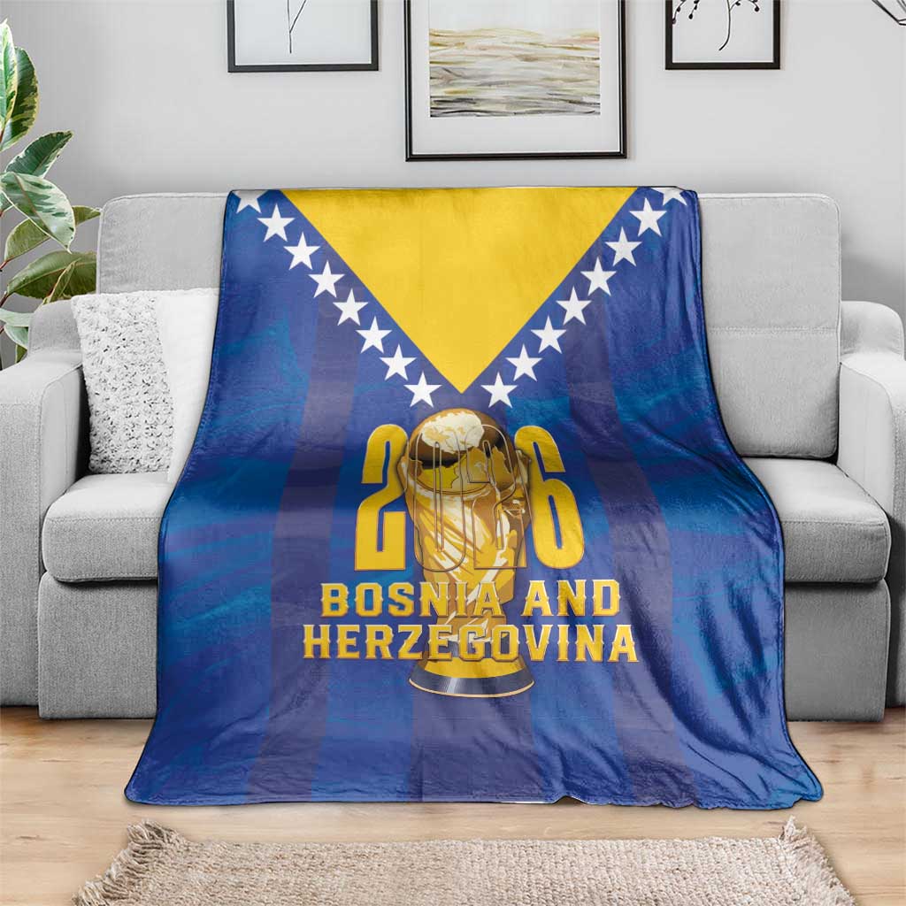 Football 2026 Bosnia And Herzegovina Blanket Trophy Style