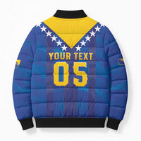 Custom Football 2026 Bosnia And Herzegovina Bomber Puffer Jacket Trophy Style