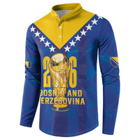 Custom Football 2026 Bosnia And Herzegovina Button Sweatshirt Trophy Style