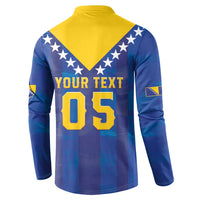 Custom Football 2026 Bosnia And Herzegovina Button Sweatshirt Trophy Style