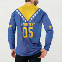 Custom Football 2026 Bosnia And Herzegovina Button Sweatshirt Trophy Style