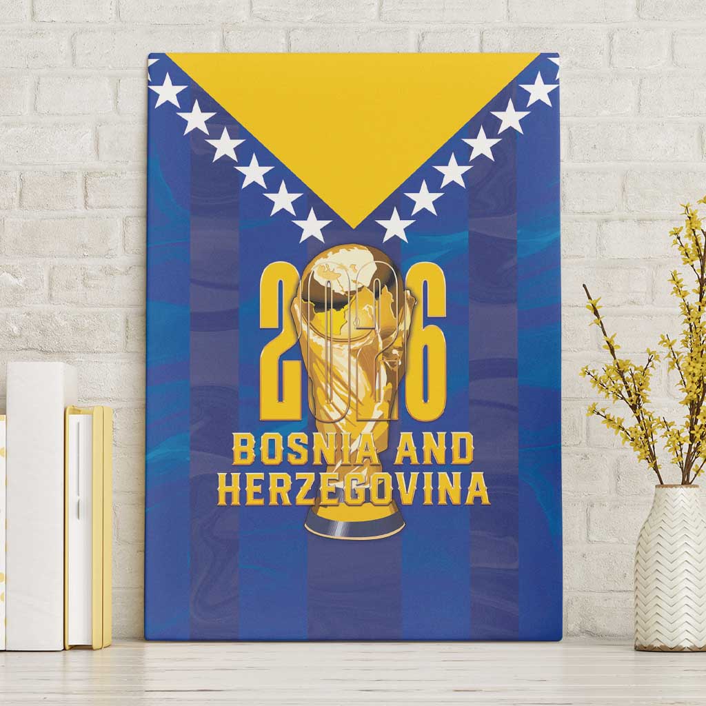 Football 2026 Bosnia And Herzegovina Canvas Wall Art Trophy Style