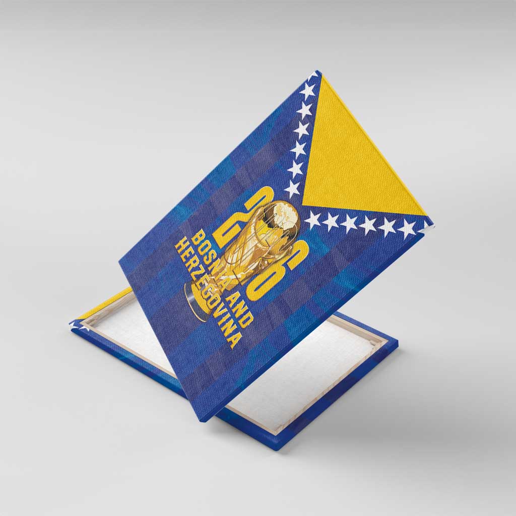 Football 2026 Bosnia And Herzegovina Canvas Wall Art Trophy Style