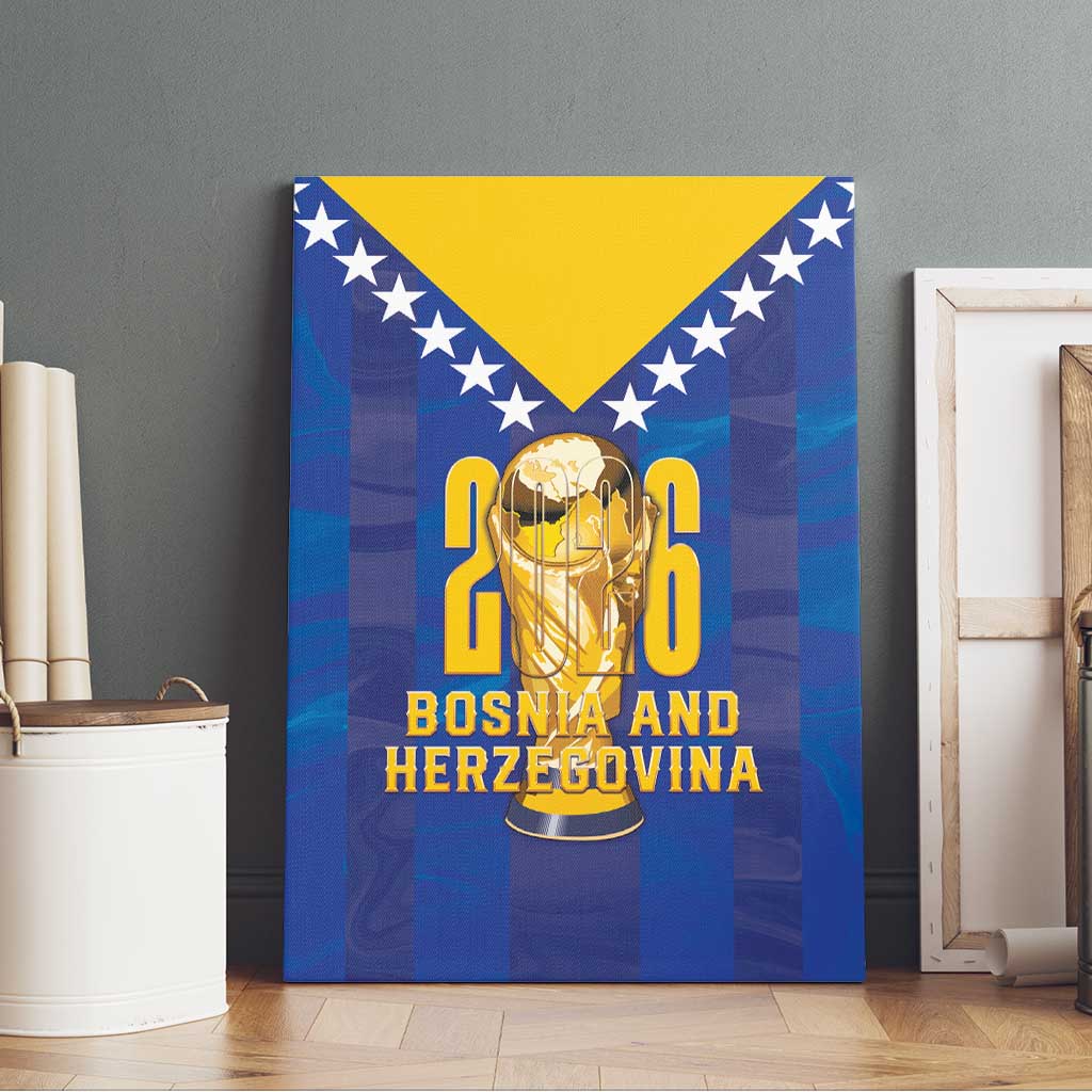 Football 2026 Bosnia And Herzegovina Canvas Wall Art Trophy Style