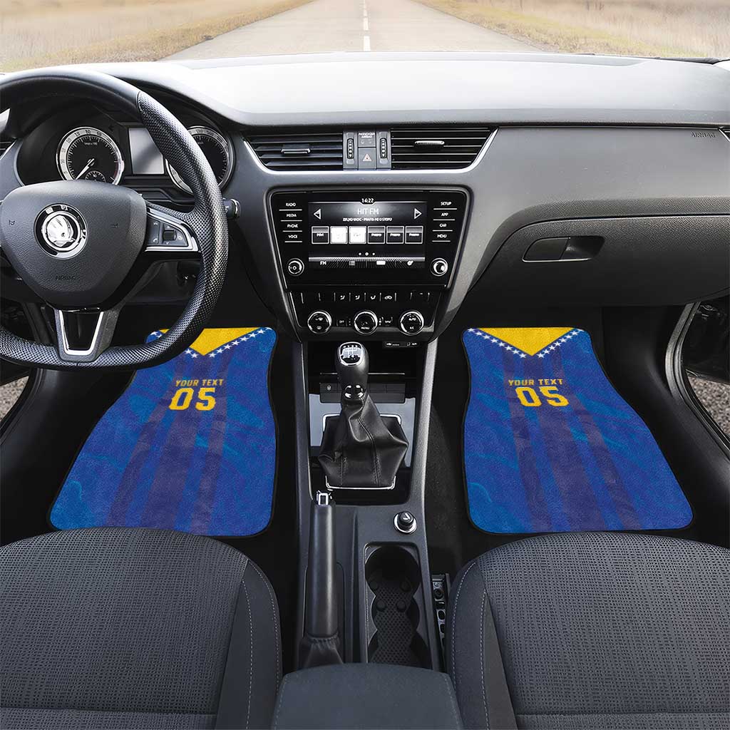 Custom Football 2026 Bosnia And Herzegovina Car Mats Trophy Style