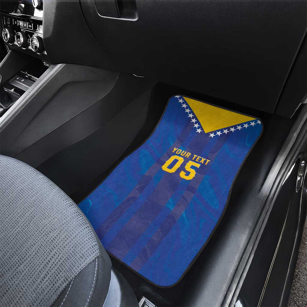 Custom Football 2026 Bosnia And Herzegovina Car Mats Trophy Style